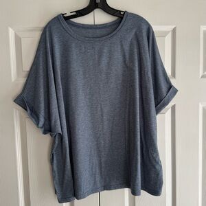 SHEIN Blue Short Sleeve Oversized Tee